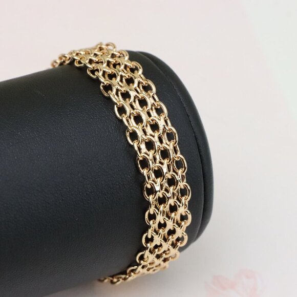 "Elegant Rose Gold Multi-Chain Bracelet with Adjustable Length, XPBL0861 - Picture 10 of 12